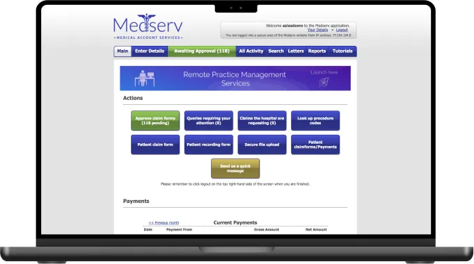 Medserv Laptop